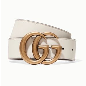 Gucci white belt 4CM wide size 70